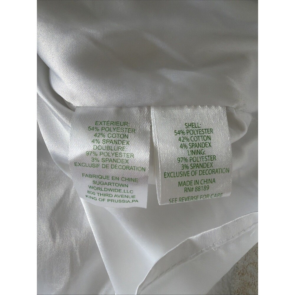 Lilly Pulitzer Rubina Stretch Dress Sz 16 White Floral Jacquard Gold Trim EUC - Picture 12 of 13